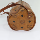 MCM Logogram Vicetos Shoulder Bag PVC Leather Brown Gold Auth bs26282-5