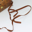 MCM Logogram Vicetos Shoulder Bag PVC Leather Brown Gold Auth bs26282-7