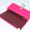 BVLGARI Long Wallet Leather Pink Gold Auth bs26284-13