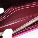 BVLGARI Long Wallet Leather Pink Gold Auth bs26284-19