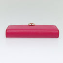 BVLGARI Long Wallet Leather Pink Gold Auth bs26284-6