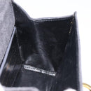 Salvatore Ferragamo Gancini Shoulder Bag Suede Black Gold Auth bs26286-18