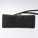 Salvatore Ferragamo Gancini Shoulder Bag Suede Black Gold Auth bs26286-9
