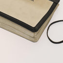 BALENCIAGA Shoulder Bag Canvas Beige Black Silver Auth bs26288-9