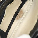 BALENCIAGA Shoulder Bag Canvas Beige Black Silver Auth bs26288-11