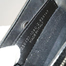 BALENCIAGA Shoulder Bag Canvas Beige Black Silver Auth bs26288-12