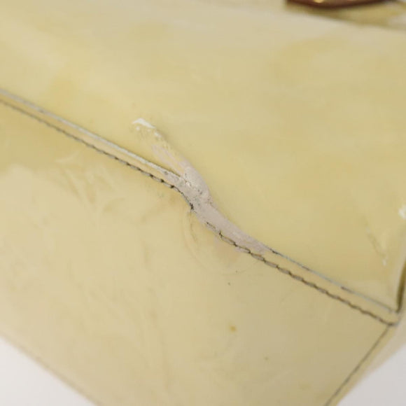 LOUIS VUITTON Monogram Vernis Reade PM Hand Bag Perle M91336 LV Auth bs26302