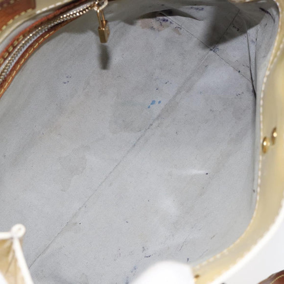 LOUIS VUITTON Monogram Vernis Reade PM Hand Bag Perle M91336 LV Auth bs26302