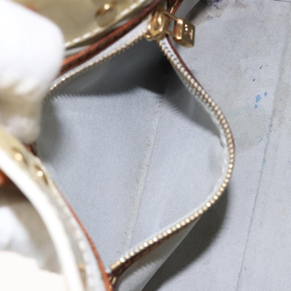 LOUIS VUITTON Monogram Vernis Reade PM Hand Bag Perle M91336 LV Auth bs26302