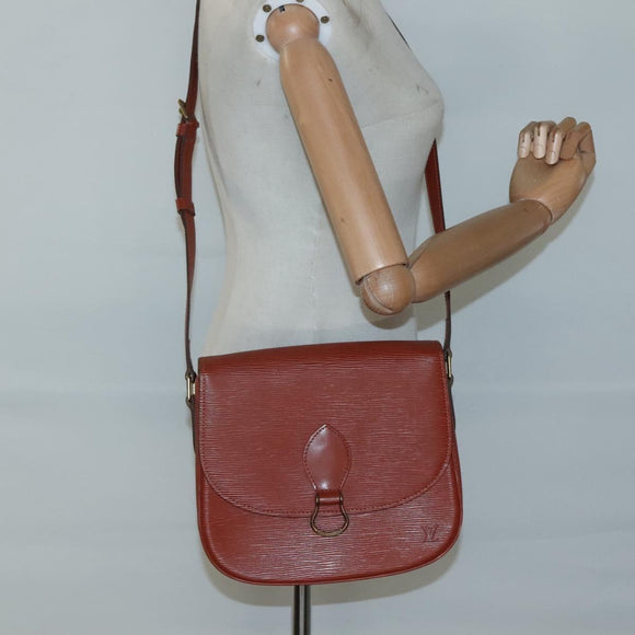LOUIS VUITTON Epi Saint Cloud GM Shoulder Bag Brown M52193 LV Auth bs26304