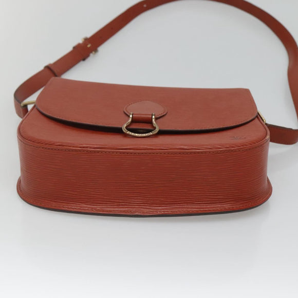 LOUIS VUITTON Epi Saint Cloud GM Shoulder Bag Brown M52193 LV Auth bs26304