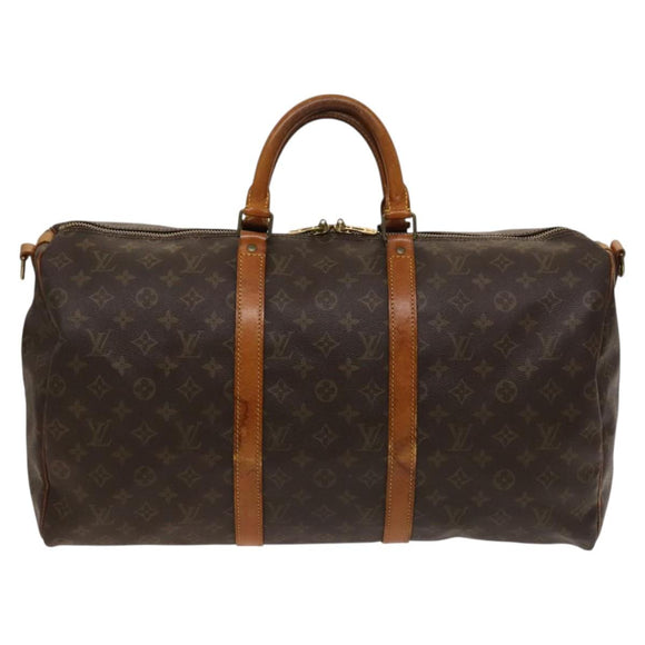 LOUIS VUITTON Monogram Keepall Bandouliere 50 Boston Bag M41416 LV Auth bs26309