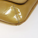 LOUIS VUITTON Monogram Vernis Thompson Street Bag Beige M91301 LV Auth bs26312-14