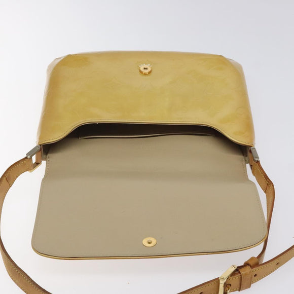 LOUIS VUITTON Monogram Vernis Thompson Street Bag Beige M91301 LV Auth bs26312