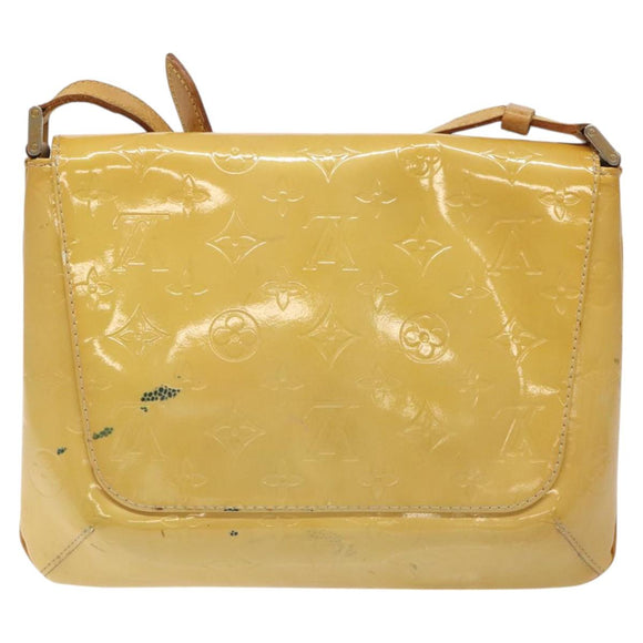 LOUIS VUITTON Monogram Vernis Thompson Street Bag Beige M91301 LV Auth bs26312