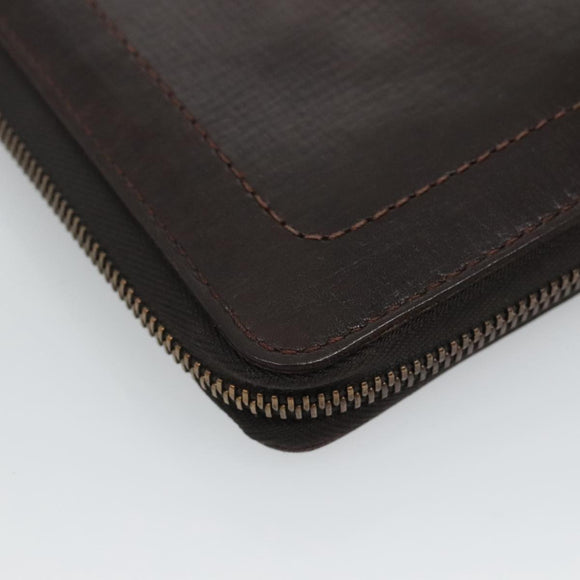 LOUIS VUITTON Utah Zippy Organizer Long Wallet Brown M97025 LV Auth bs26317