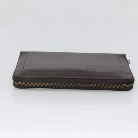 LOUIS VUITTON Utah Zippy Organizer Long Wallet Brown M97025 LV Auth bs26317
