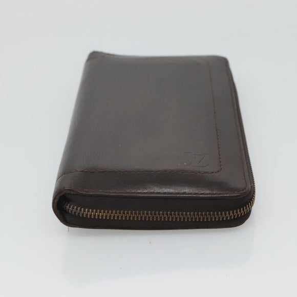 LOUIS VUITTON Utah Zippy Organizer Long Wallet Brown M97025 LV Auth bs26317