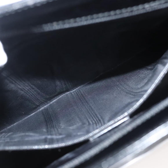 GUCCI Shoulder Bag Enamel Black Gold 002 2113 0483 Auth bs26329