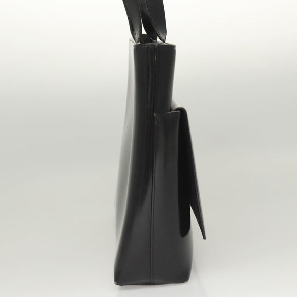 GUCCI Shoulder Bag Enamel Black Gold 002 2113 0483 Auth bs26329