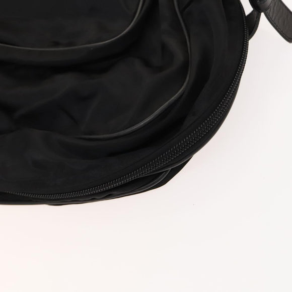 PRADA Garment Cover Nylon Black Silver Auth bs26340