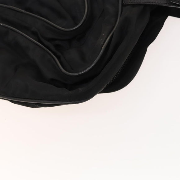 PRADA Garment Cover Nylon Black Silver Auth bs26340