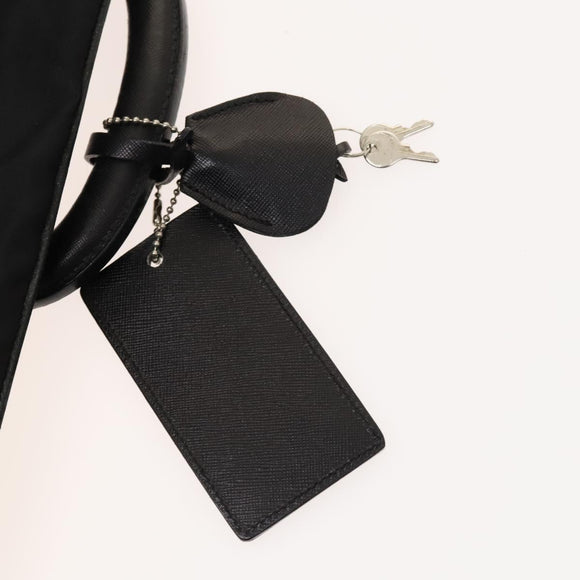 PRADA Garment Cover Nylon Black Silver Auth bs26340