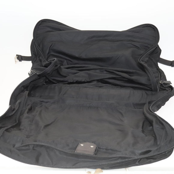 PRADA Garment Cover Nylon Black Silver Auth bs26340