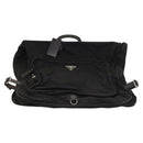 PRADA Garment Cover Nylon Black Silver Auth bs26340-2