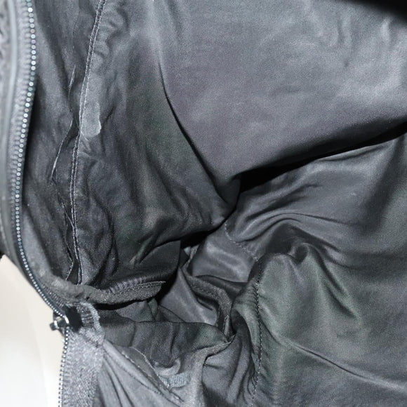 PRADA Garment Cover Nylon Black Silver Auth bs26340