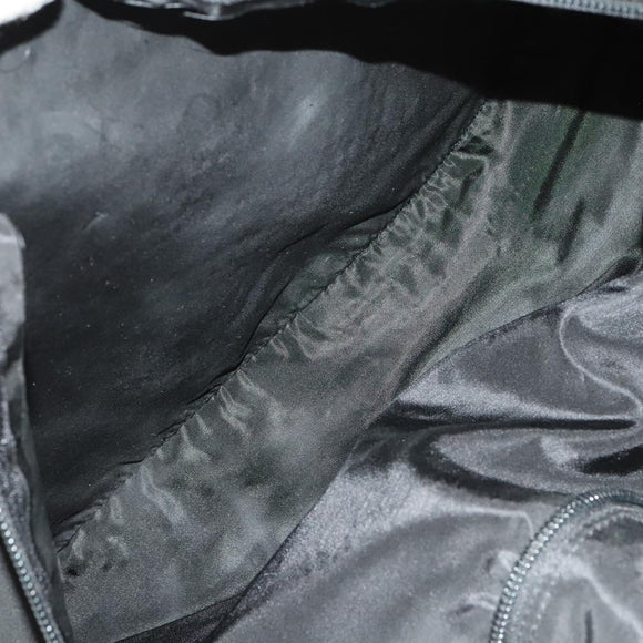 PRADA Garment Cover Nylon Black Silver Auth bs26340