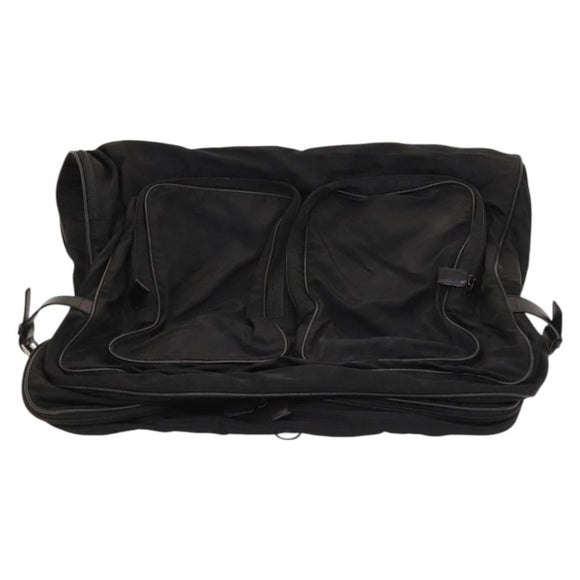 PRADA Garment Cover Nylon Black Silver Auth bs26340