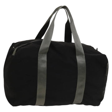 PRADA Sports Boston Bag Nylon Black Silver Auth bs26343