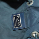 PRADA Backpack Nylon Blue Silver Auth bs26347-20