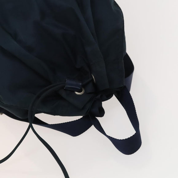 PRADA Backpack Nylon Blue Silver Auth bs26347