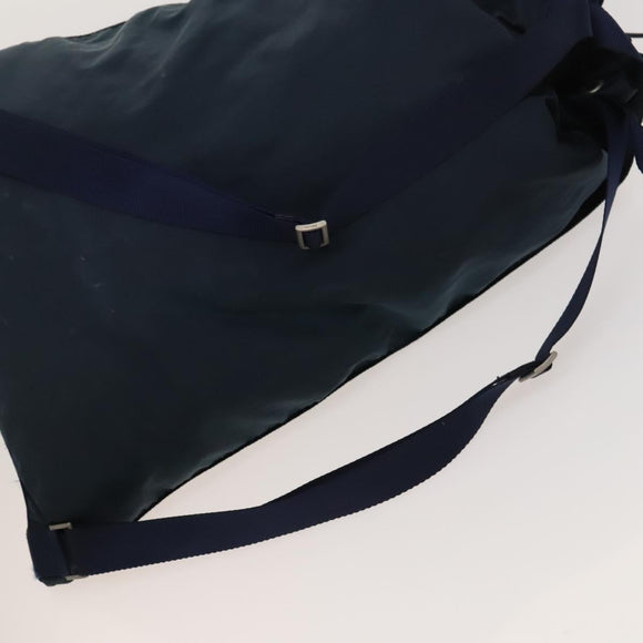PRADA Backpack Nylon Blue Silver Auth bs26347