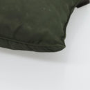 PRADA Shoulder Bag Nylon Khaki Silver Auth bs26349-9