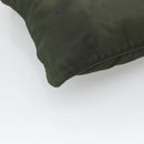 PRADA Shoulder Bag Nylon Khaki Silver Auth bs26349-16