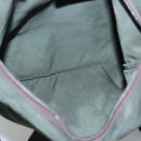 PRADA Shoulder Bag Nylon Khaki Silver Auth bs26349-11