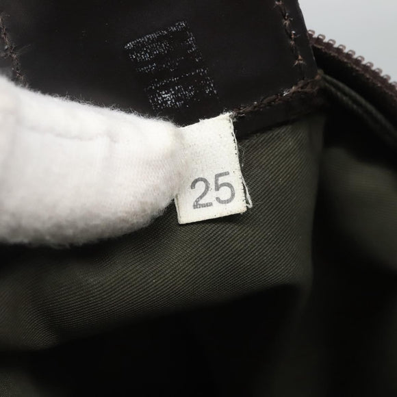 PRADA Umhängetasche Nylon Khaki Silber Auth bs26349