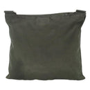 PRADA Shoulder Bag Nylon Khaki Silver Auth bs26349-2