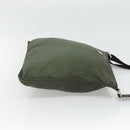 PRADA Shoulder Bag Nylon Khaki Silver Auth bs26349-3