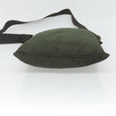 PRADA Shoulder Bag Nylon Khaki Silver Auth bs26349-5