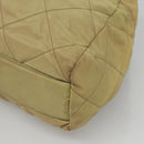 PRADA Chain Shoulder Bag Nylon Beige Gold Auth bs26352-9