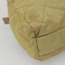PRADA Chain Shoulder Bag Nylon Beige Gold Auth bs26352-14