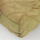 PRADA Chain Shoulder Bag Nylon Beige Gold Auth bs26352-15