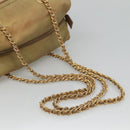 PRADA Chain Shoulder Bag Nylon Beige Gold Auth bs26352-7