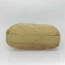 PRADA Chain Shoulder Bag Nylon Beige Gold Auth bs26352-5