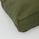 PRADA Shoulder Bag Nylon Khaki Silver Auth bs26358-14