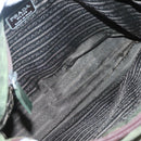 PRADA Shoulder Bag Nylon Khaki Silver Auth bs26358-11